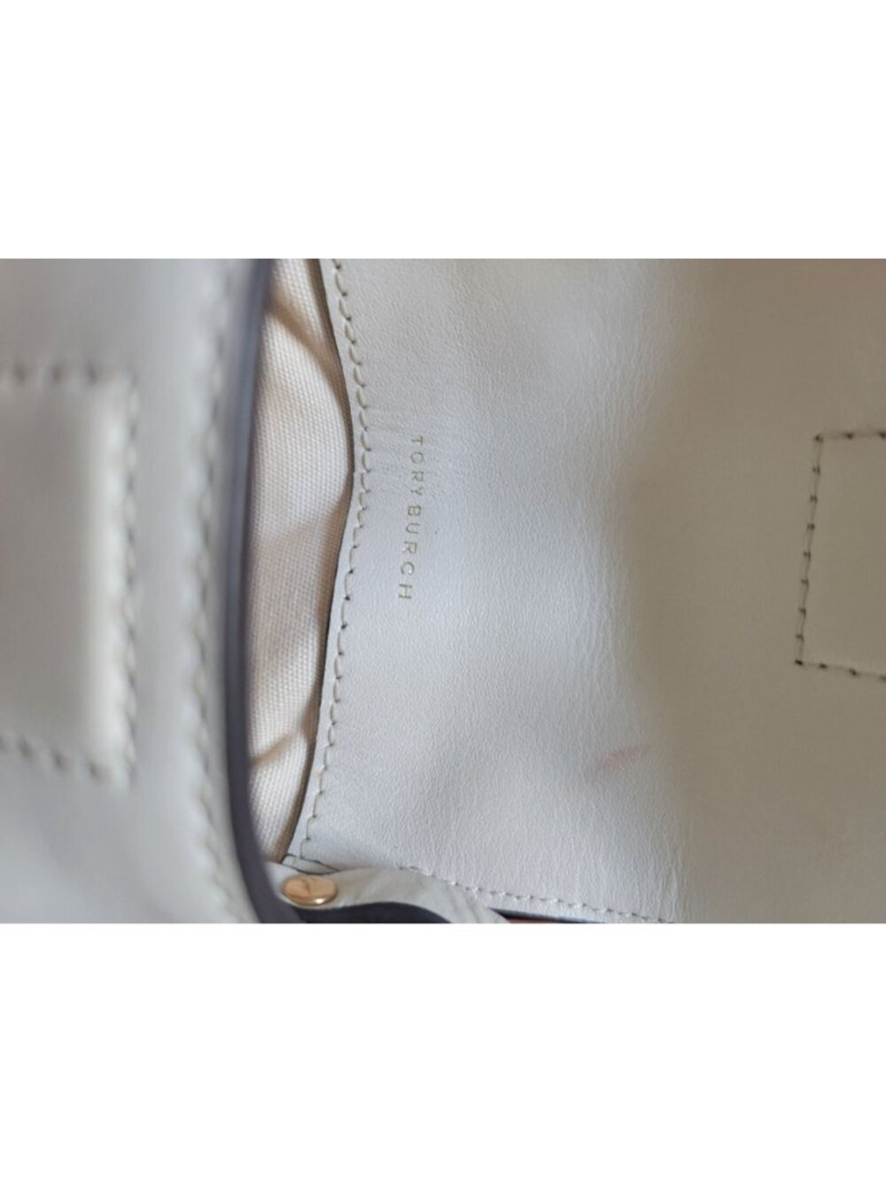 Tory Burch Miller phone Crossbody Bag Ivory leather Double T Logo Cellphone - Picture 10 of 11